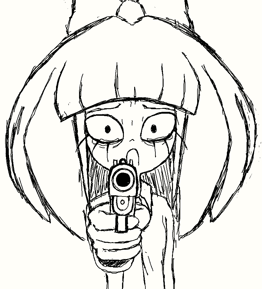 Mymy aiming at you with a pistol